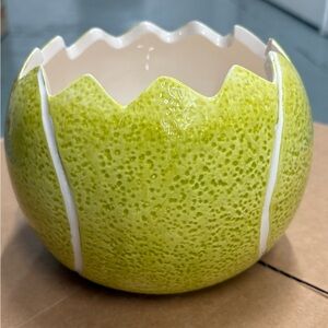 Tennis Ball Planter 6” x 5” Textured Garden Centerpiece